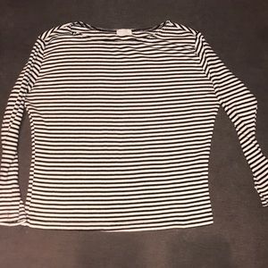 Striped crop top half sleeve